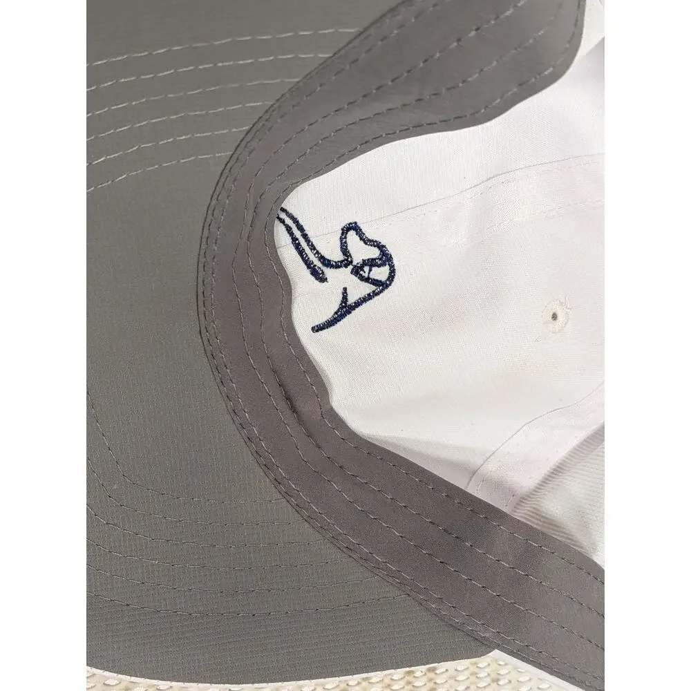 Rhoback Performance Hat White Ripstop Adjustable Strapback Golf Cap U00278 EUC
